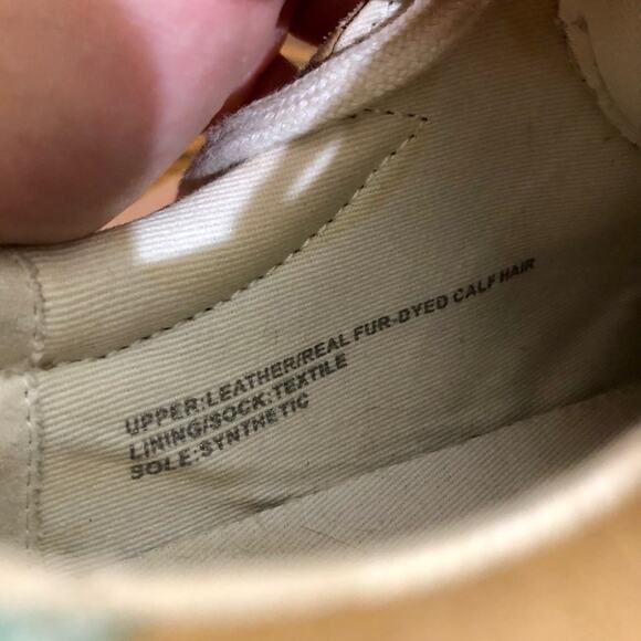 Madewell Kickoff Sneaker Mixed Print Calf Hair Cheetah Print Leather Size 6 - Picture 11 of 11